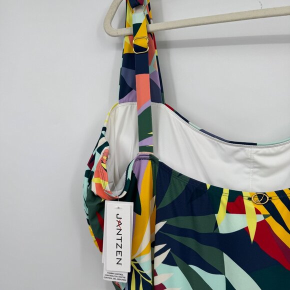 Jantzen Glamour One-Piece with Adjustable Straps Tropical Utopia Woman’s size 28 - Picture 11 of 14